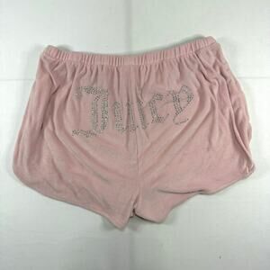 Juicy Couture Pink Booty Low Rise Shirts Size XL With Embellishments